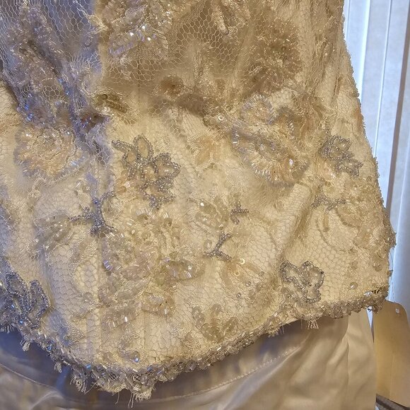 Atelier Aimee Ivory/Blue Wedding Dress 48/12 NWT - Picture 3 of 10